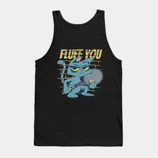 Sassy Cat Tennis Player Tank Top